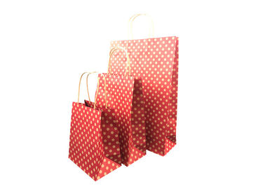 Red Thick Luxury Christmas Packaging / Mini Christmas Gift Bags Spot Printing